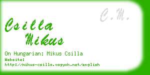 csilla mikus business card